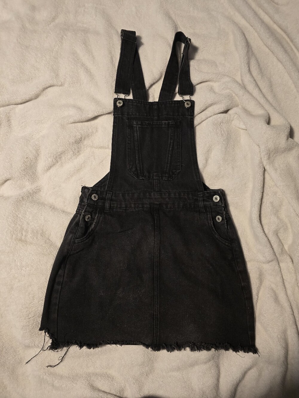 Love Tree Black Denim Skirt Overalls